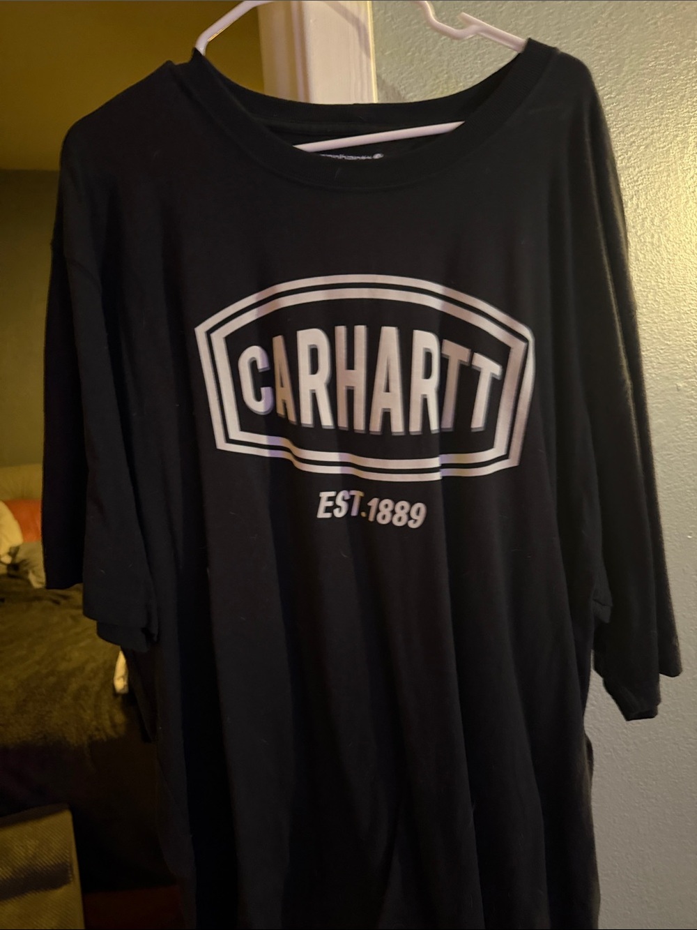 Carhartt Black Tee with White Shield Logo